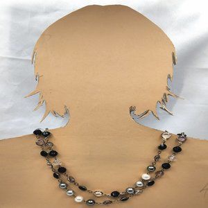 Black and Gray Endless neckless 31"